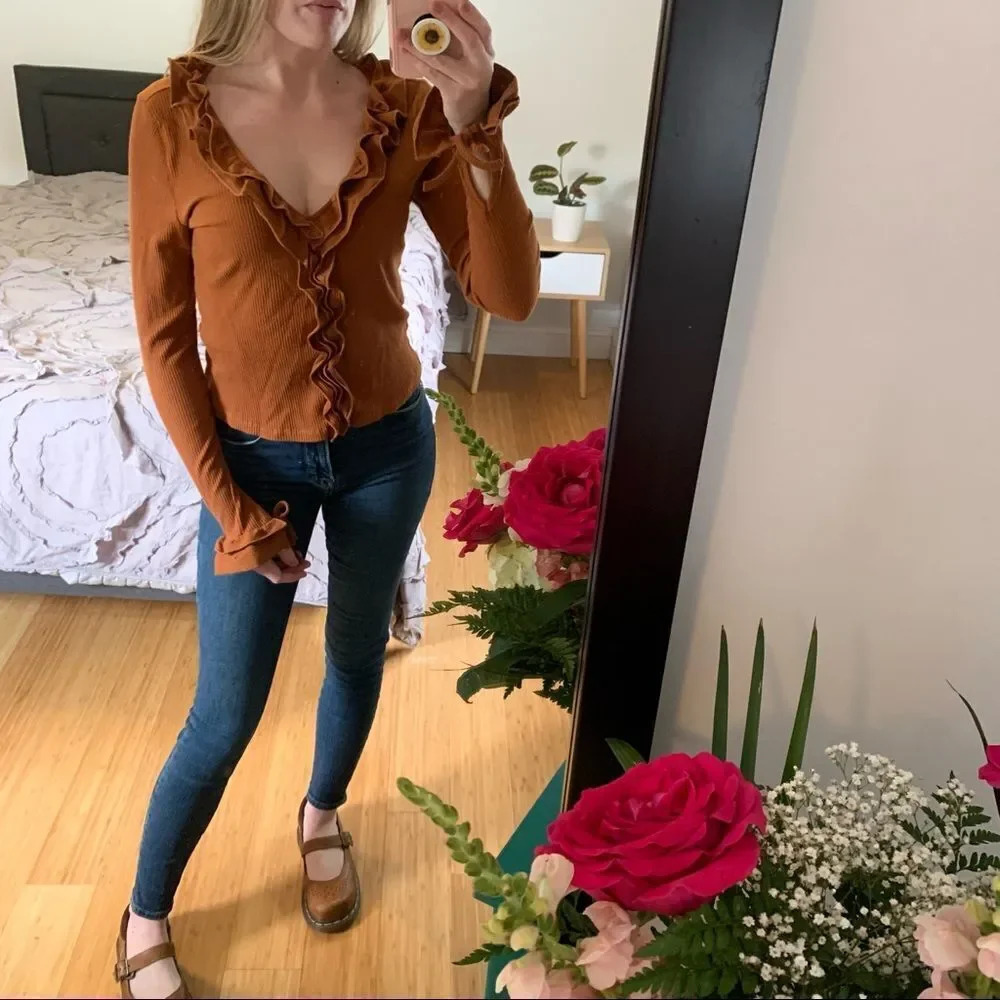 Anthropologie Maeve Ruffle Top